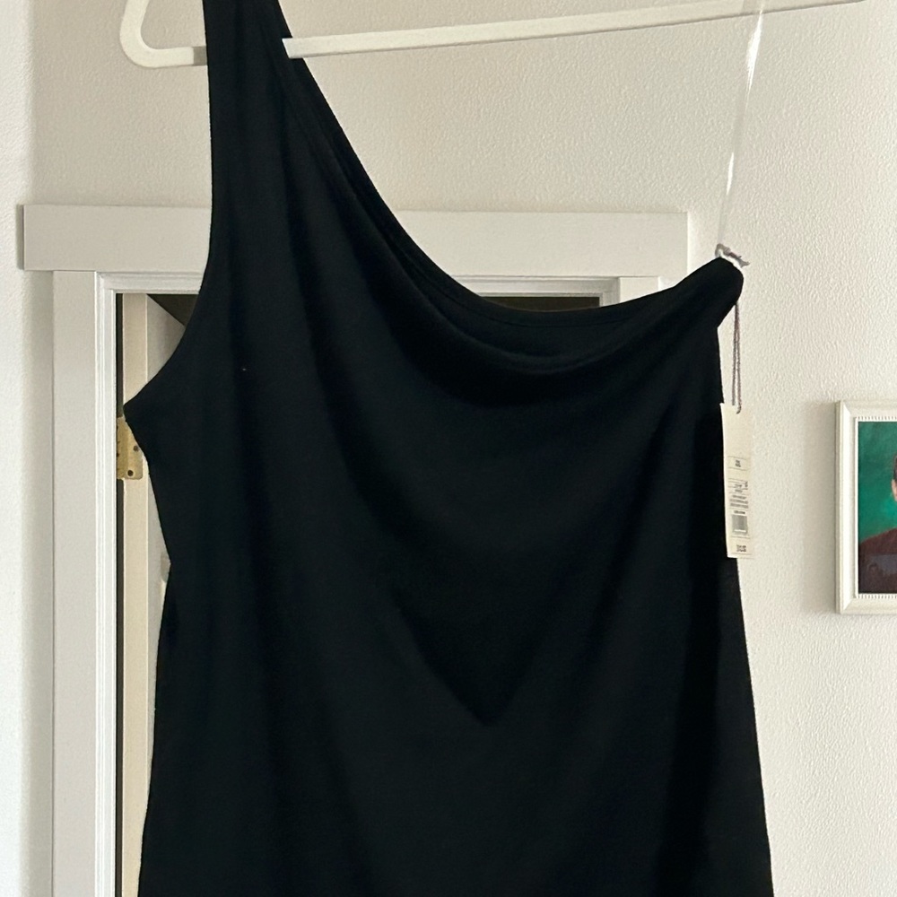 One Shoulder Ribbed Tank